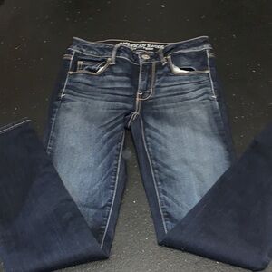 American Eagle Outfitters Women's Dark Blue Skinny Jeans